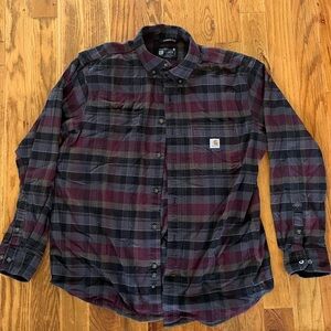Carhartt Rugged Flex Plaid Button-Up Shirt - Size L
